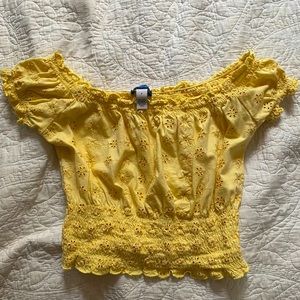 Yellow crop top from Arizona